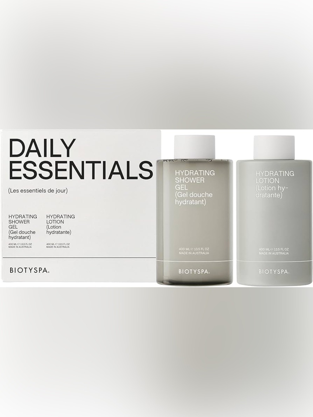 Biotyspa Daily Essentials Hydrating Shower Gel & Body Lotion Luxury Organic New